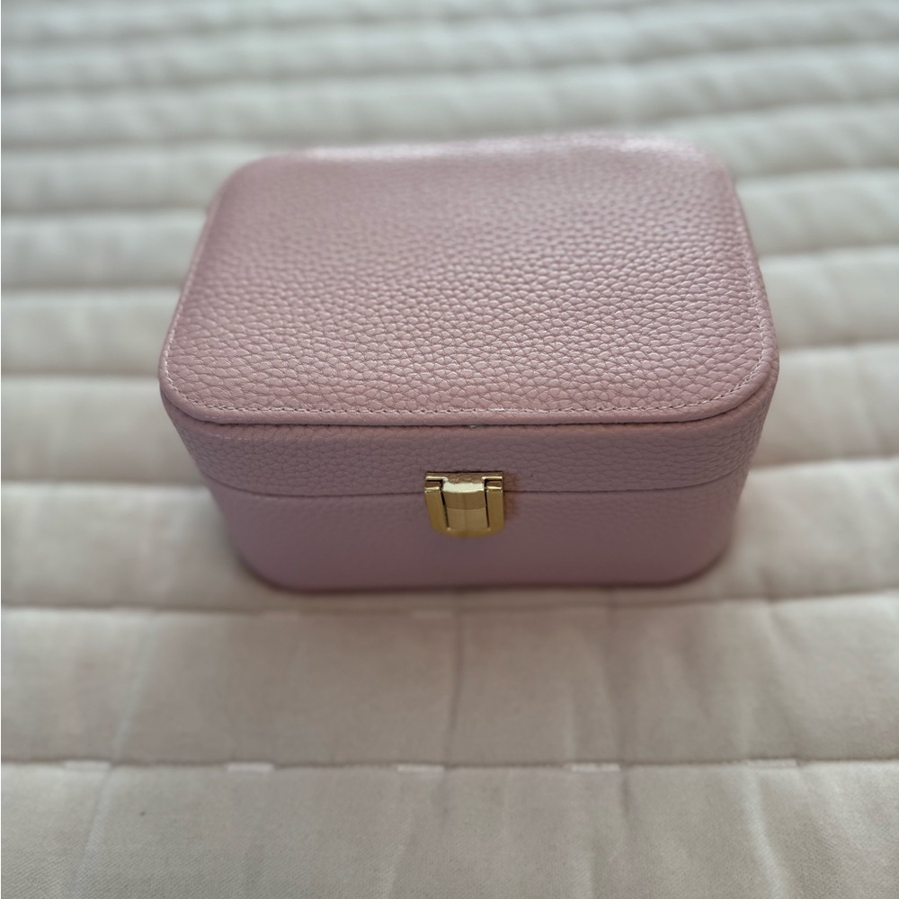Pink Jewelry Box with Gold Clasp *New